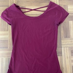 Fitted criss-cross back top